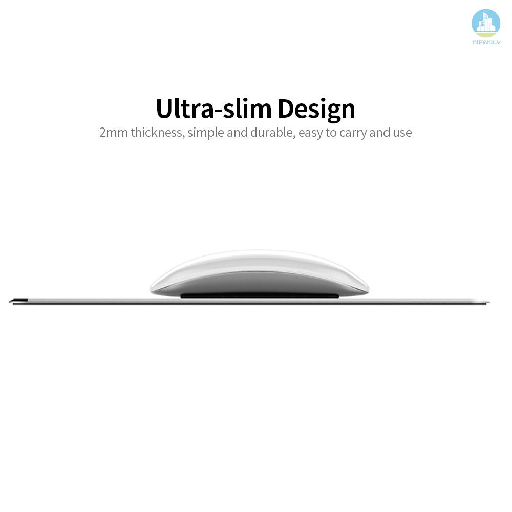 MI  Metal Mouse Pad Round Aluminum Alloy Mouse Mat Business Office Mouse Pad Wear-resistant Scratch-resistant Silver 220*220mm