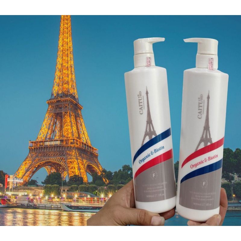 Cặp Dầu Gội Xả CAITU Phục Hồi Tóc Hư Tổn, Hương Thơm Nước Hoa Pháp Thanh Lịch 800mlx2 - Hàng Chính Hãng Pink Cosmetic