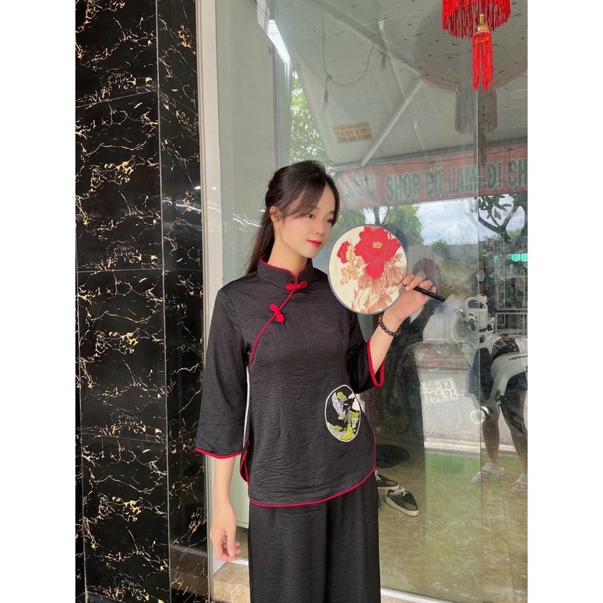 Đồ Lam Đi Chùa #Mẫu Sẫm Ngọc Bội# Quần Áo Nữ