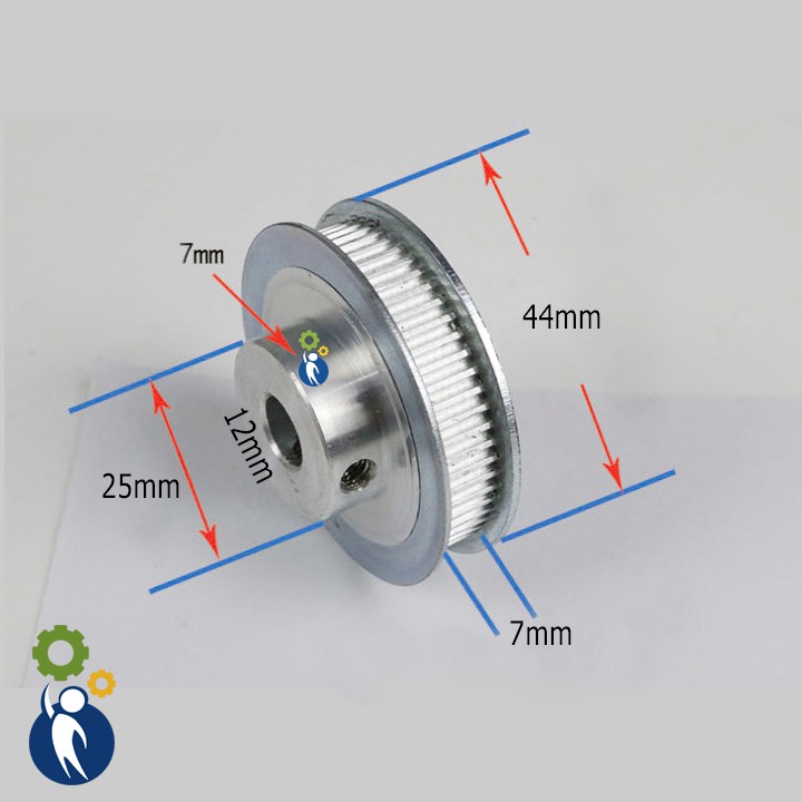 Pulley Trục 12mm - 60 Răng