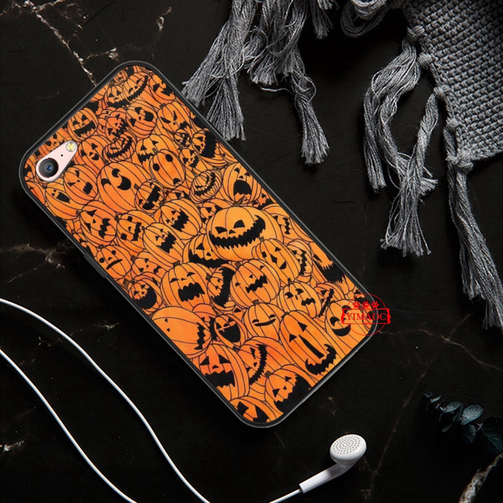 Ốp điện thoại dẻo họa tiết hoạt hình bí ngô Halloween độc đáo cho OPPO A1K A5 A9 2020 REALME 2 A5 3 5 PRO X LITE