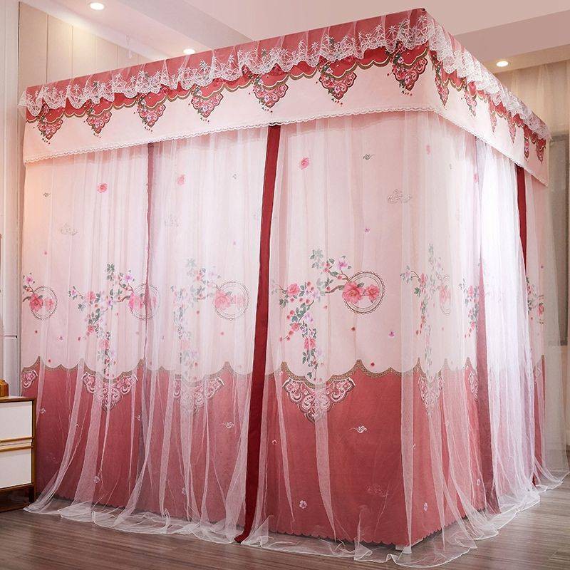 Giường, rèm, tích hợp, hộ gia đình, phòng ngủ có giá đỡ, lưới chống muỗi 1,8m 1,5 mét, 1,2 mét, gió công chúa, bóng râm