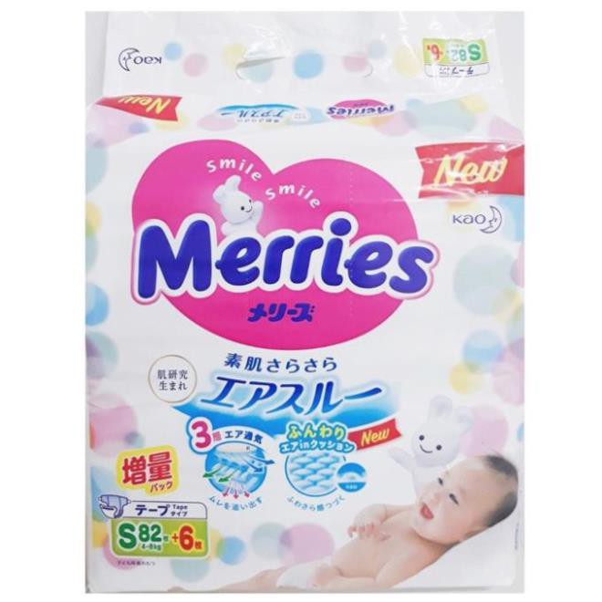 Bỉm Merries Quần/Dán Nội Địa Nhật Bản Size Newborn96 S88 M68 L58 M64 L50 XL44 XXL28