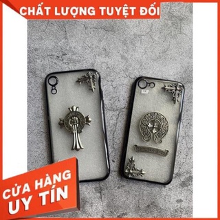 Ốp iphone Chrome Heart trong suốt nhựa cao cấp. Chrome Heart Store