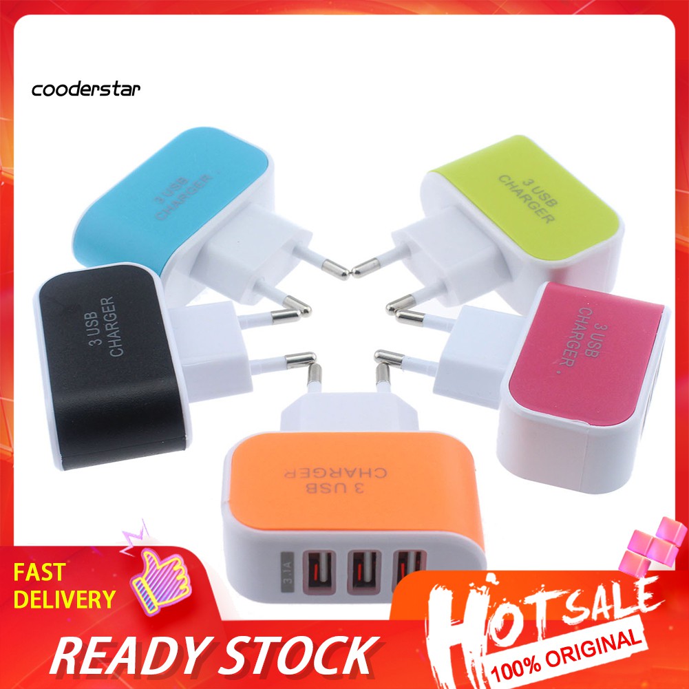 Củ Sạc 3 Cổng Usb Tiện Lợi