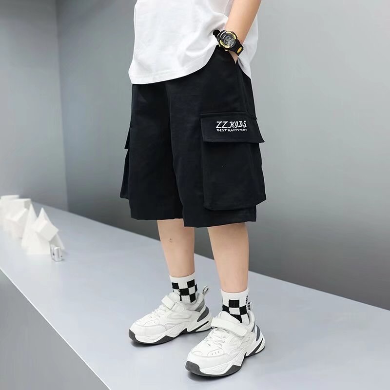 Quần short BXPB dáng suông có túi lớn mặc thoải mái thời trang mùa hè cho bé trai 3-15 tuổi