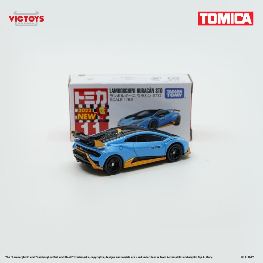 Xe mô hình Tomica No.11 Lamborghini Hurracan STO 174783 Fullbox Chính Hãng Takara Tomy - Victoys