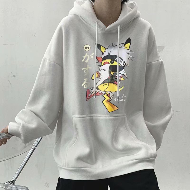 Áo Hoodie In Họa Tiết Hoạt Hình Phong Cách Nhật Hàn Cho Nam 5 Màu (M-8Xl)