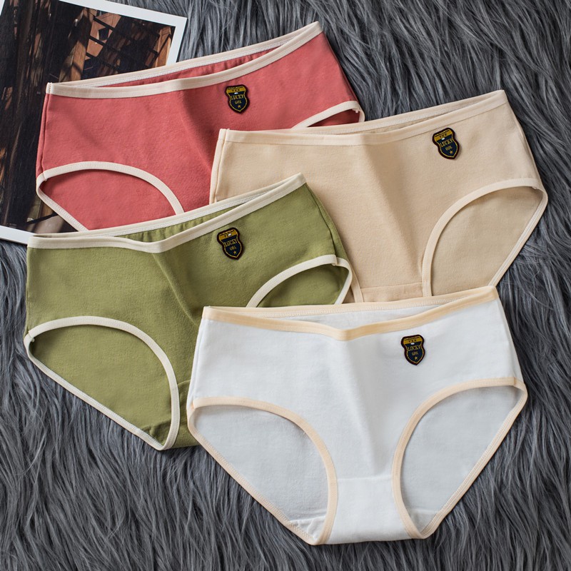 Quần Lót Cotton Màu Trơn Thời Trang Cho Nữ DL113