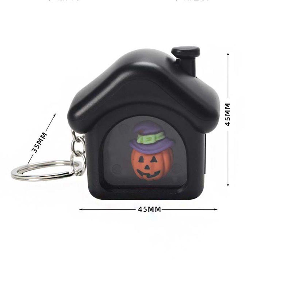 PATRICIA Móc Khóa Hình Ma Có Đèn LED Phát Sáng Trang Trí Halloween
