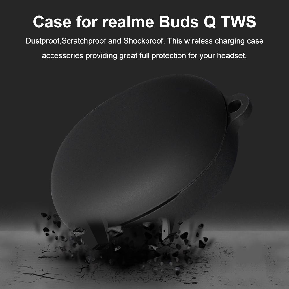 3cQ01 realme buds Q case Dustproof Soft Washable Protective Cover, Silicone Case for realme Buds Q TWS Wireless Earbuds