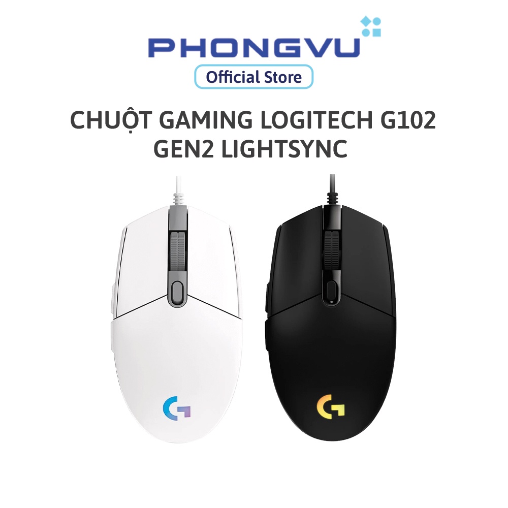 Chuột gaming Logitech G102 Gen2 Lightsync (Đen) - Bảo hành 24 tháng