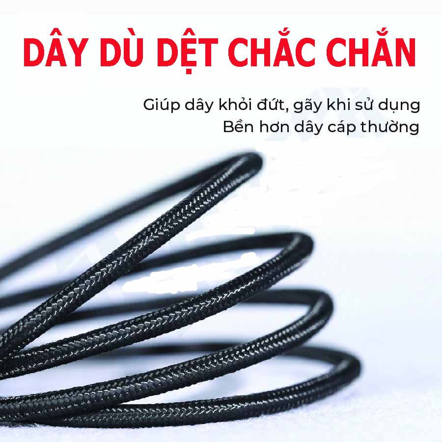 [Freeship] Cáp sạc 3 đầu ( 3 in 1) đa năng | Dây dù , Dài 1.2M | Micro USB / Type C / Lightning