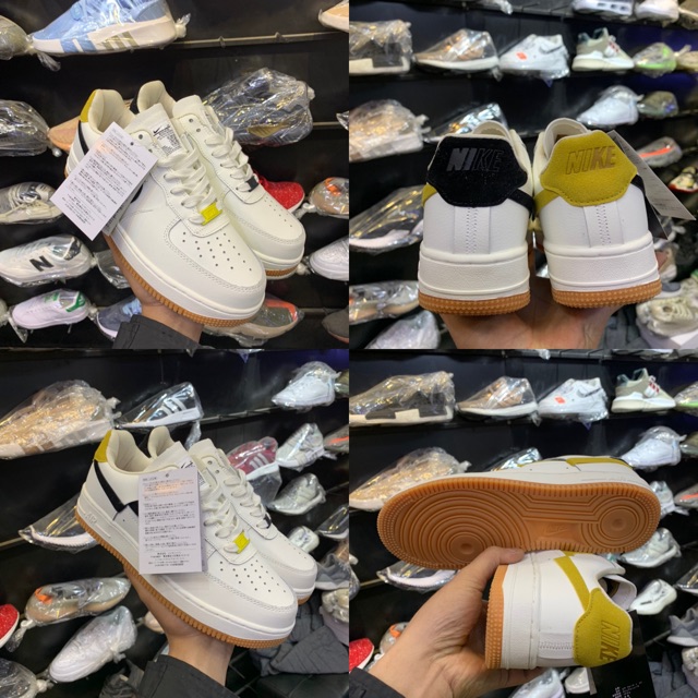 | Xả Xả| HOT THANH LÝ- Giầy foce trắng gót nhung đen vàng hàng 1:1 ( full box + free ship ) 2020 Có Sẵn : `