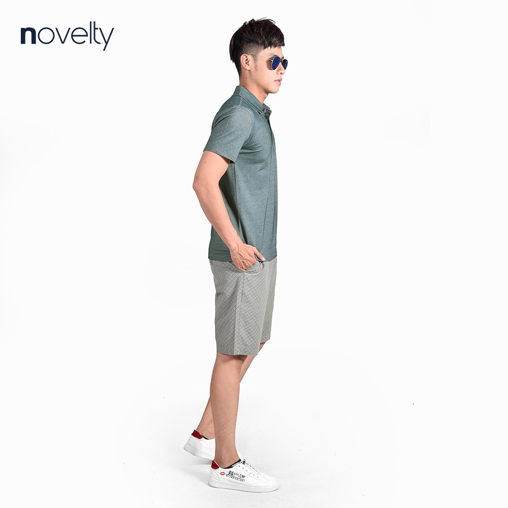 Áo thun nam Polo NOVELTY không túi kiểu dáng Melange 210104N