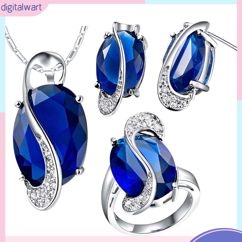 Set trang sức hợp kim đính đá nhân tạo thời trang dành cho nữ