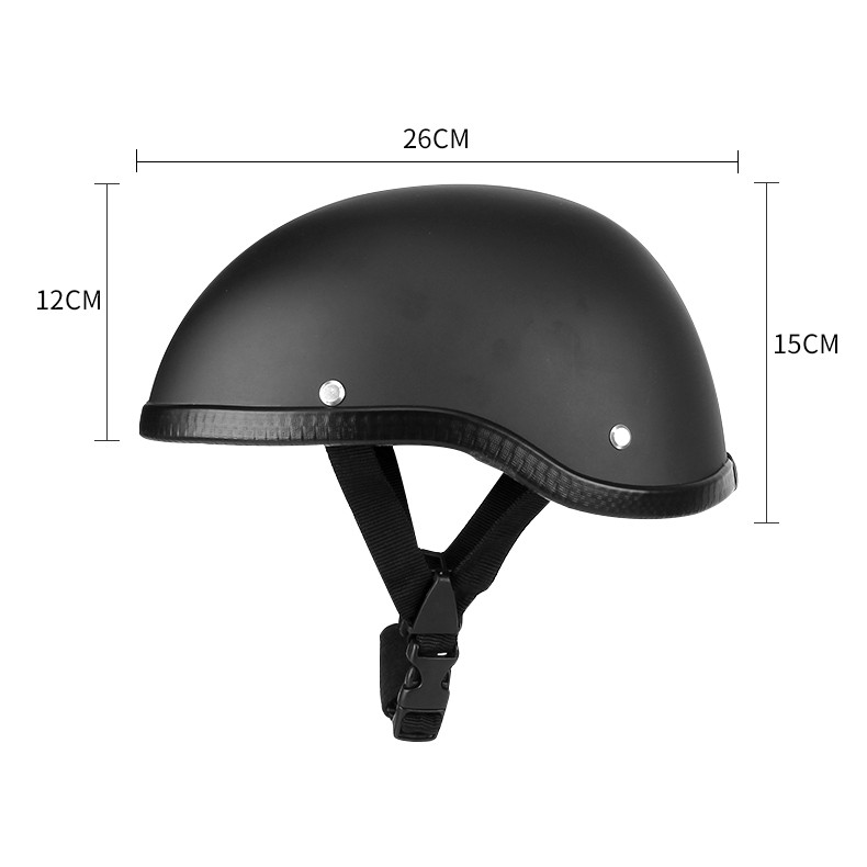 57-62cm Mũ bảo hiểm xe máy bằng nhựa ABS cho harley Motorcross Capacete Mũ bảo hiểm nửa đầu Retro Mờ sáng Đen