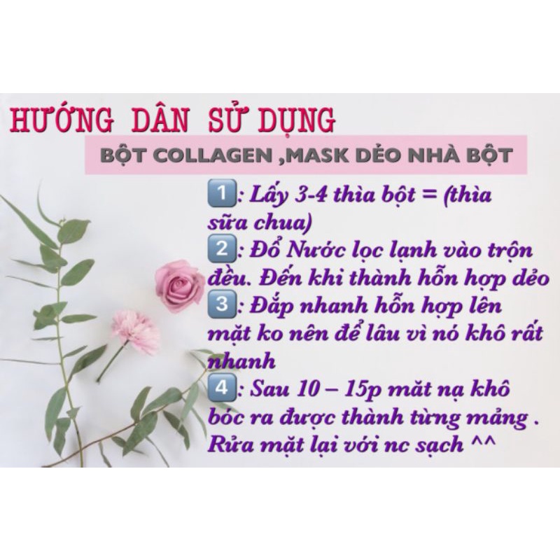 ☀️☀️ BỘT ĐẮP MẶT DNA CÁ HỒNG  (BỘT MẶT NẠ DẺO ) HANDMADE NHÀ BỘT