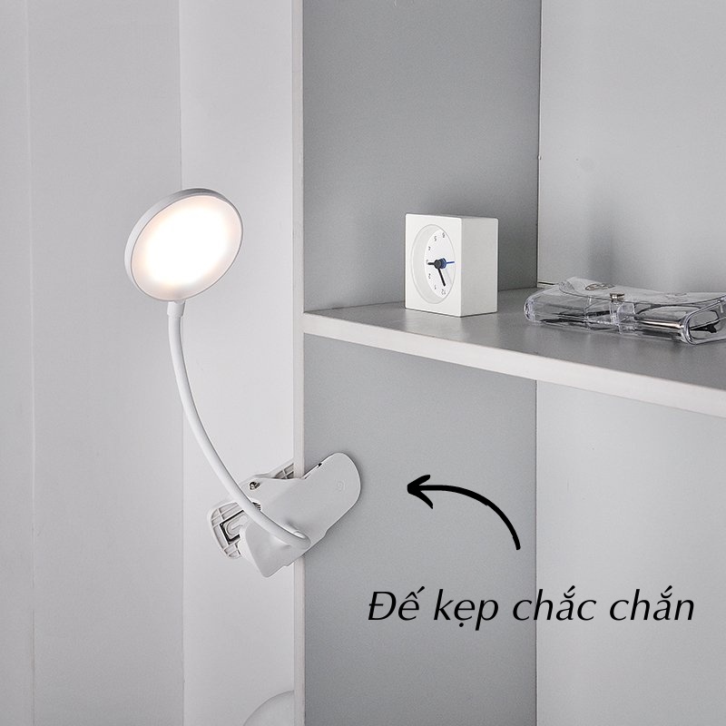 Đèn Led Để Bàn, Đèn Học Tích Điện Chống Cận Đế Kẹp LEON OFFICIAL