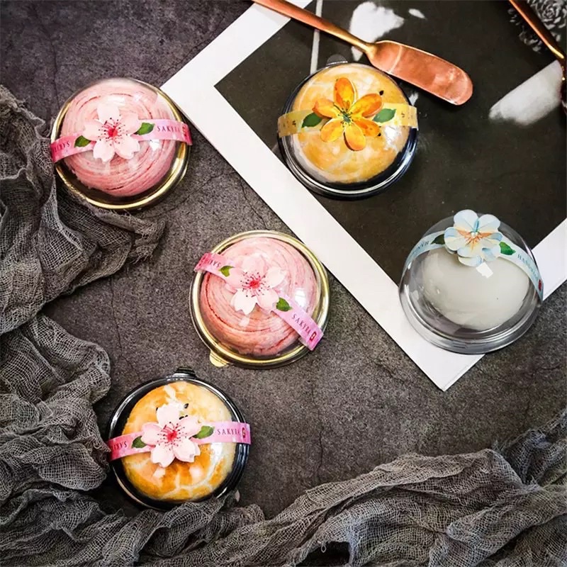 Sticker hoa cài / Tem hoa dài dán hộp