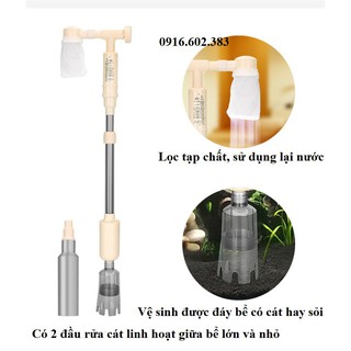 Máy hút cặn bể CÁ AS 715 có sạc