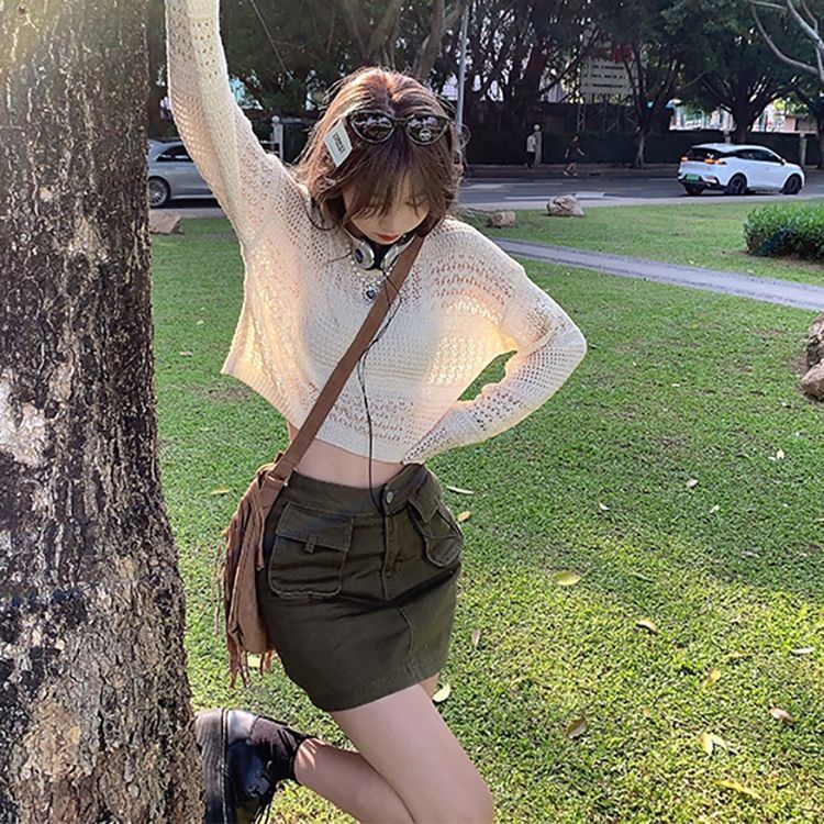 Áo Sweater Mỏng Cổ Tròn Dáng Rộng Thời Trang Mùa Hè Cho Nữ