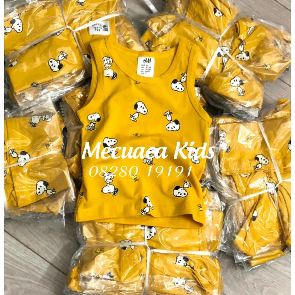 [1-3y, 6y] Áo ba lỗ/3 lỗ cotton snoppy cho bé/bé trai đáng yêu cute