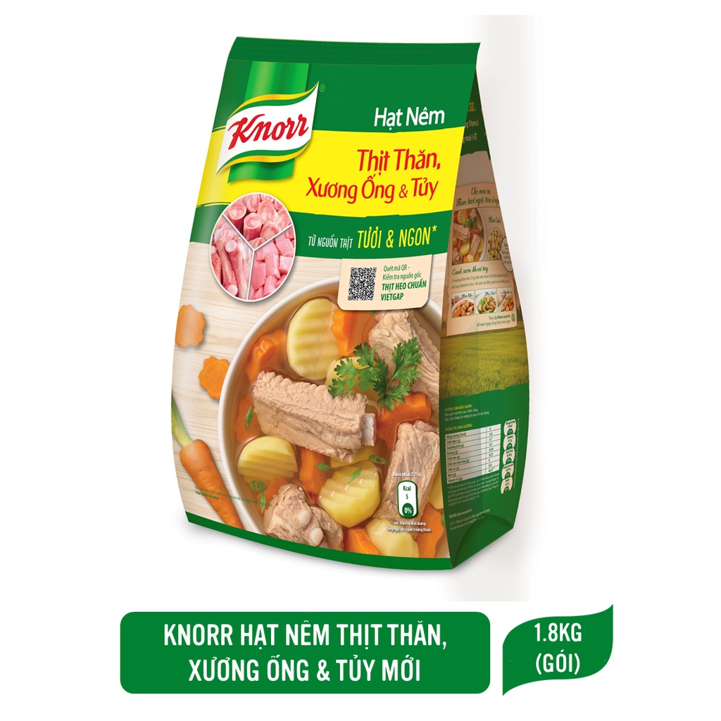 COMBO 2 gói hạt nêm Knorr Thịt thăn (xương ống&amp;tủy) 1800gX2