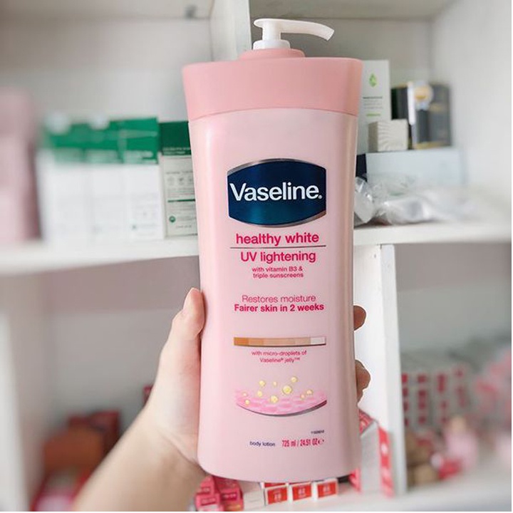 Bộ đôi sữa dưỡng thể ngày và đêm Vaseline Healthy White 725ml &amp; Vaseline 50x Thái Lan 320ml