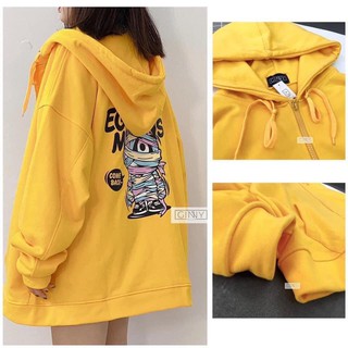 Áo khoác nỉ có mũ - ÁO HOODIE khóa kéo freesize form rộng nam nữ unisex mặc cặp - couple in HÌNH XÁC ƯỚP EGYPTIAN
