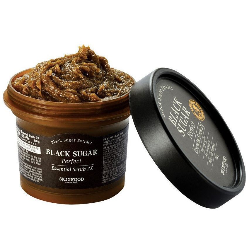 Tẩy Tế Bào Chết Chiết Xuất Đường Đen Skinfood Black Sugar Perfect Essential Scrub 2X 210gram