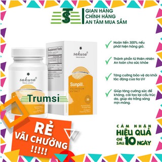 GIẢM KỊCH SÀN .. Sakura Sunpill - Viên uống chống nắng sinh học toàn thân giúp bảo vệ da khỏi tác động của tia UV - 30 v