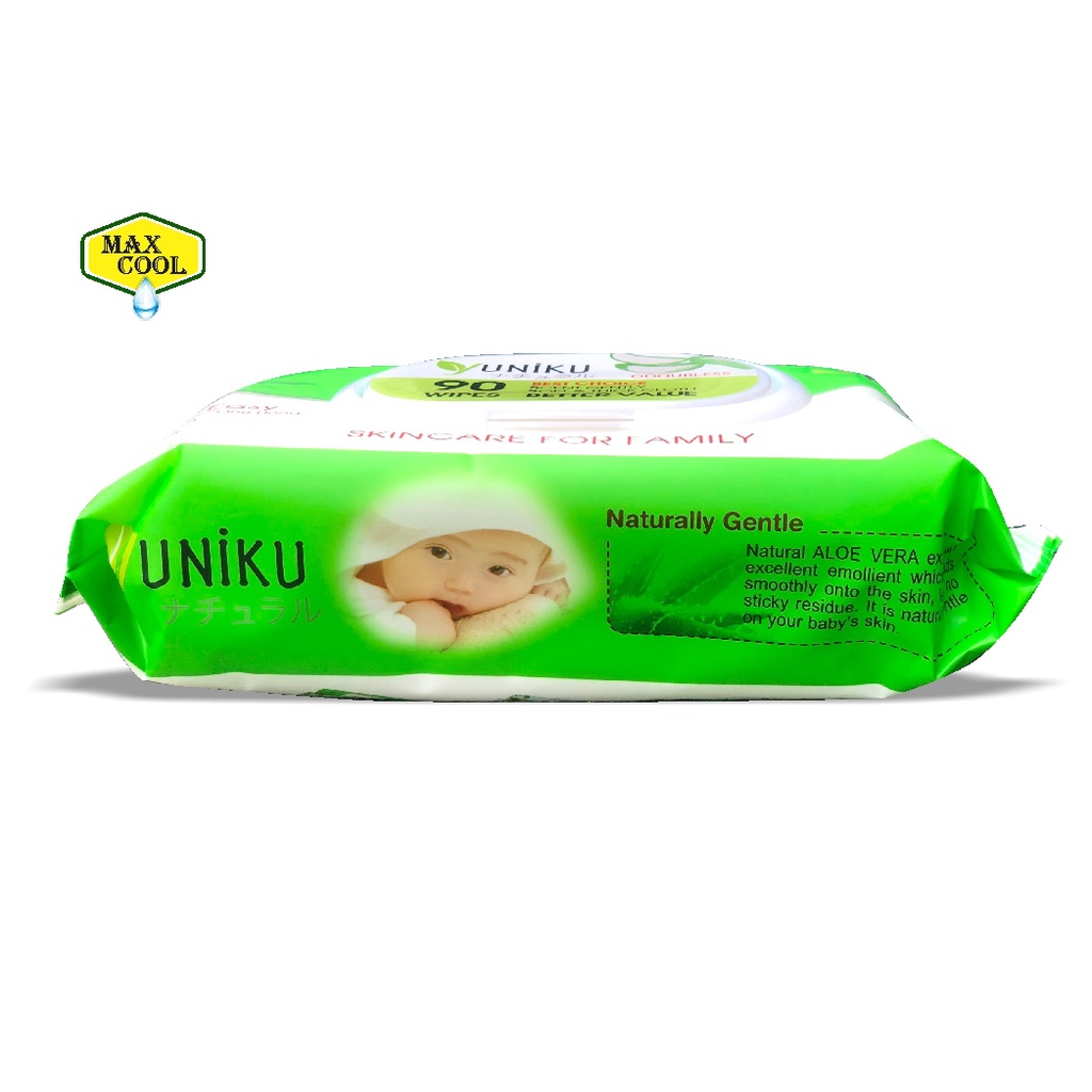 Combo 28 gói khăn ướt YUNIKU 90 tờ xanh lá, không hương