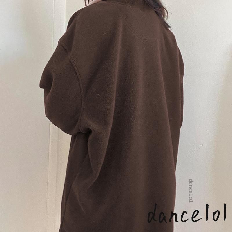 Áo Khoác Nữ Tay Dài Cổ Bẻ Khóa Kéo Thời Trang dance1o1