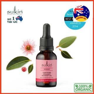 Tinh dầu tầm xuân sáng da mờ thâm Sukin Rosehip Oil
