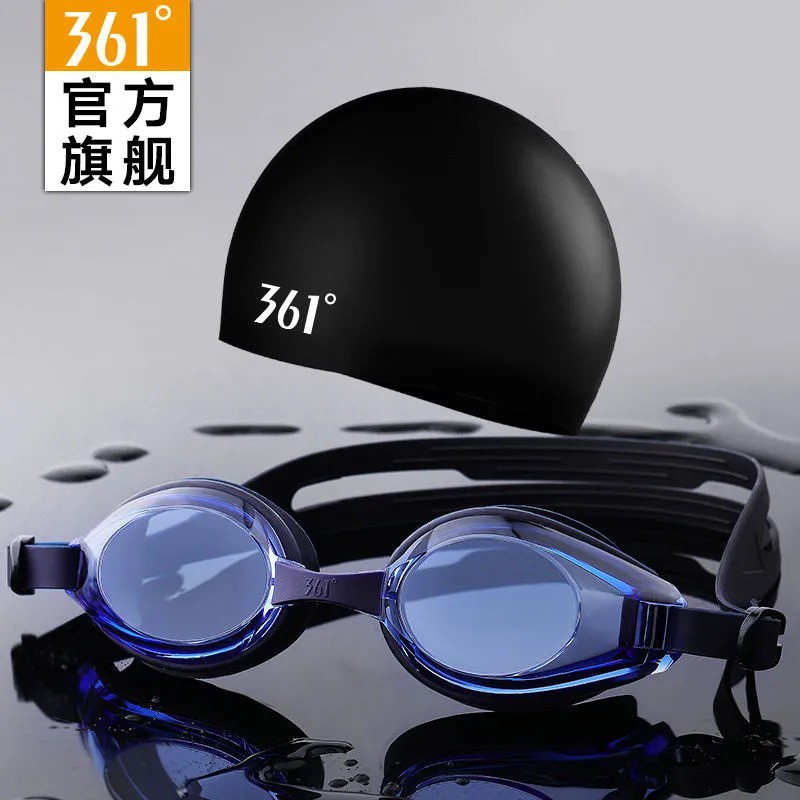 Bộ kính bơi và mũ bơi 361 chống nước chống mờ chính hãng nhiều màu