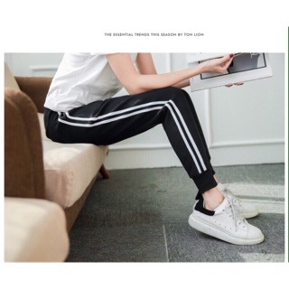 Quần jogger nữ 2 sọc