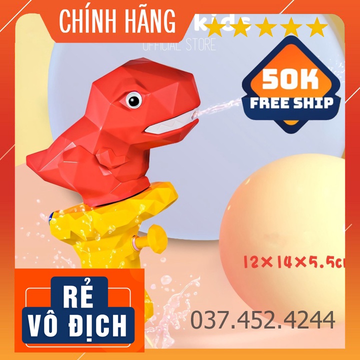 Đồ chơi đi biểnFreeshipSúng phun nước hình khủng long nhiều màu