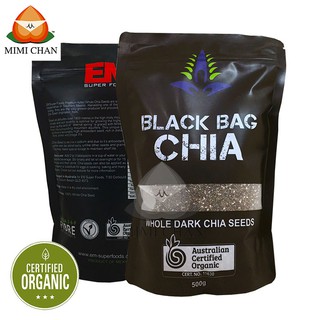 Hạt chia đen úc túi 500gr black bag chia seeds organic giảm cân, phát triển trí não