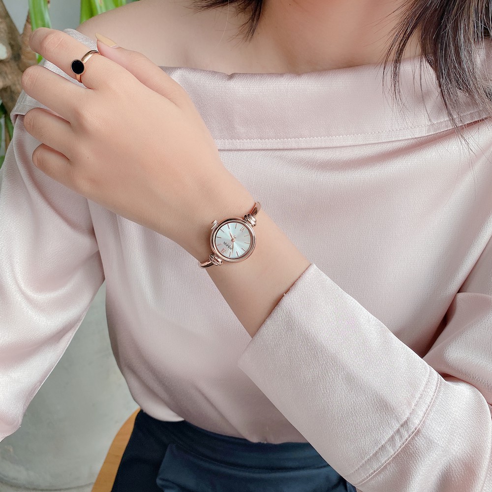Đồng hồ nữ JA-1293 Julius Hàn Quốc dây thép