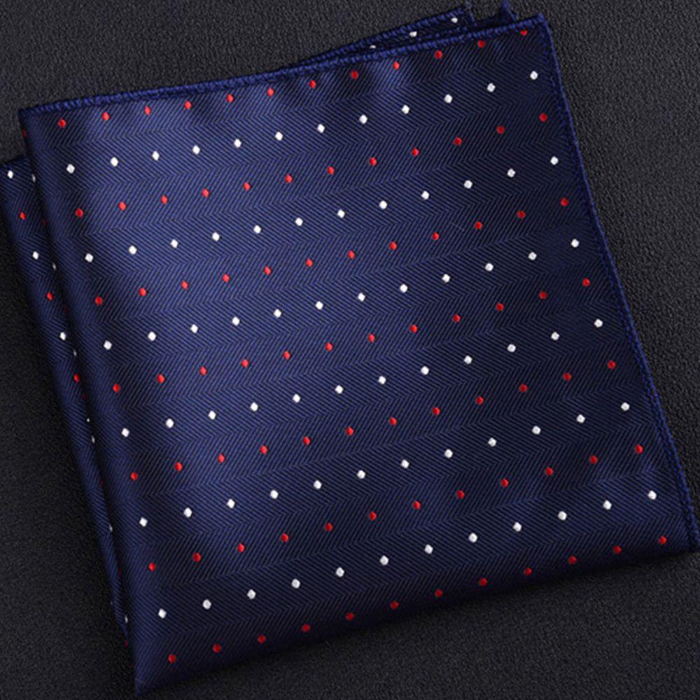 USNOW Khăn Tay Cotton Bỏ Túi Họa Tiết Chấm Bi / Kẻ Sọc / Hoa Thời Trang Cho Nam
