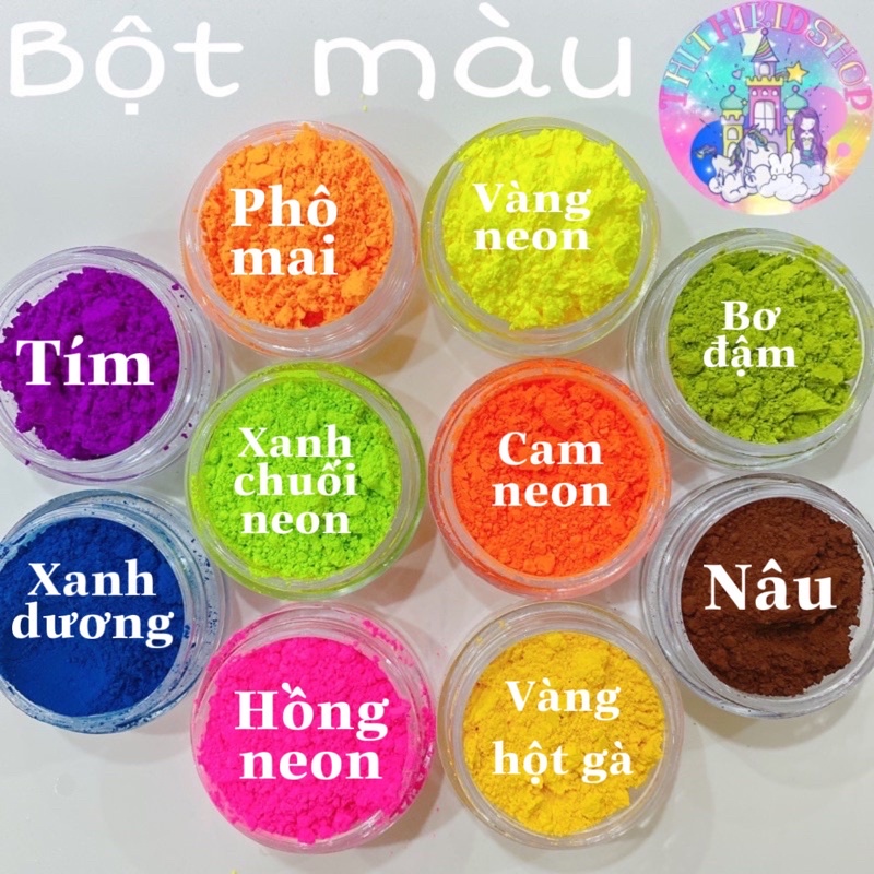 Bột màu neon mỹ / làm slime /