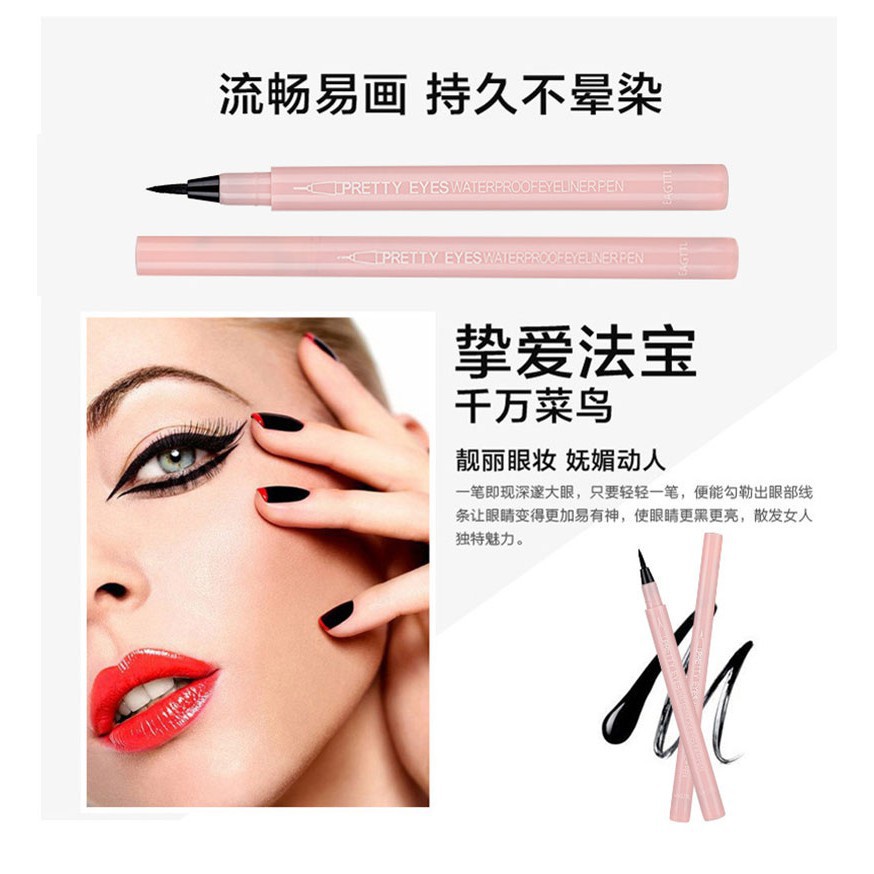 Bút Kẻ Mắt Màu Hồng Chống Thấm Nước Lâu Trôi Chuyên Dụng