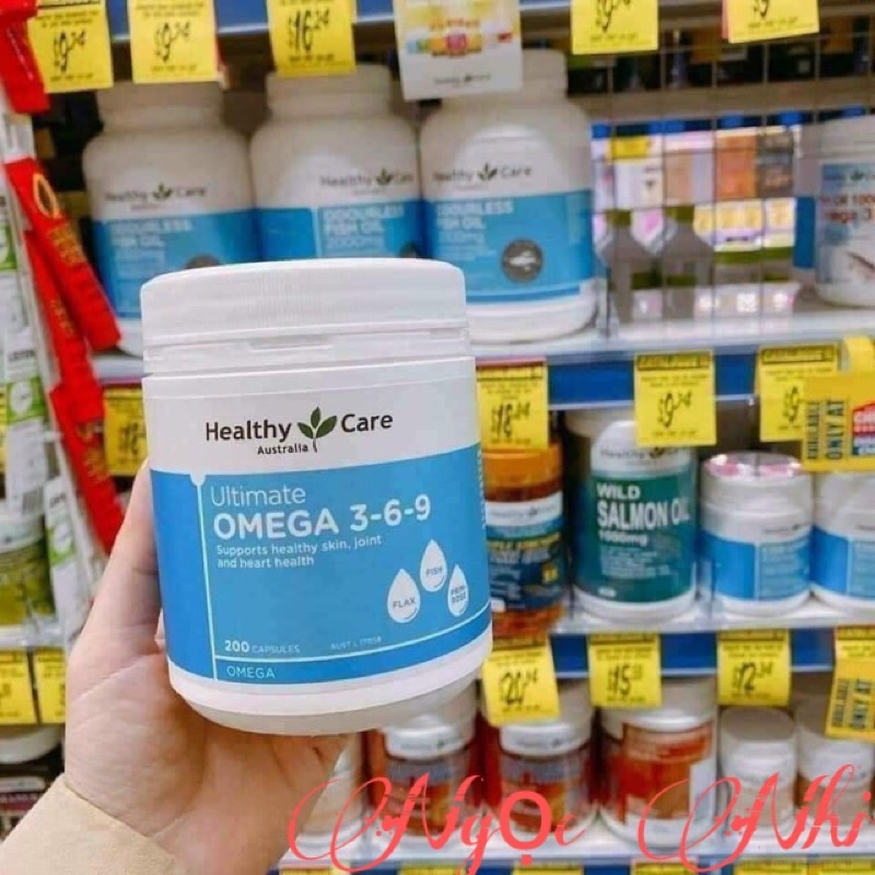 Viên Omega 369 Healthy Care Úc 200viên