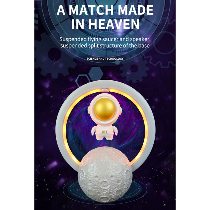 Bluetooth loa sáng tạo Phi Hành Gia nổi phi hành gia loa siêu trầm không dây trình bày