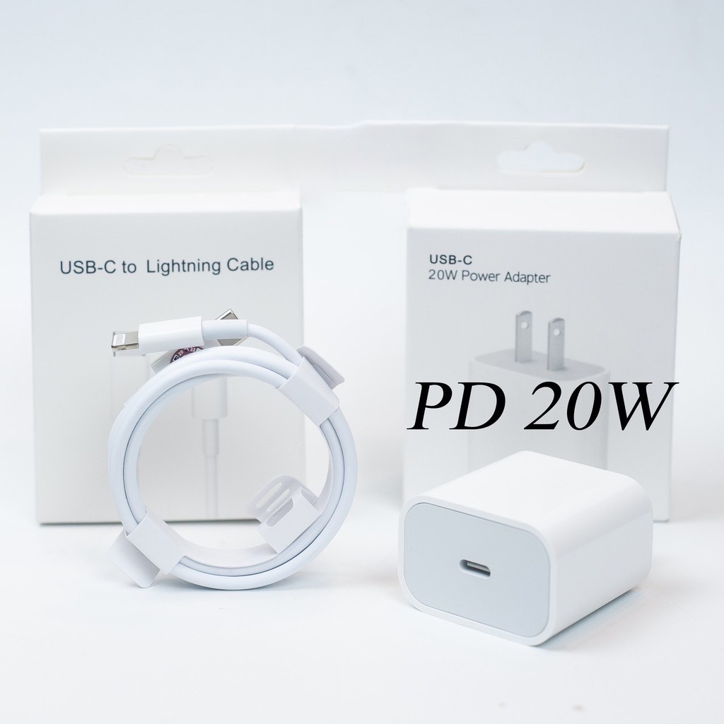 [Mã ELFLASH5 giảm 20K đơn 50K] Sạc Nhanh iPhone 12 FreeShip Bộ Sạc Nhanh iPhone PD 20W USB-C To Lightning