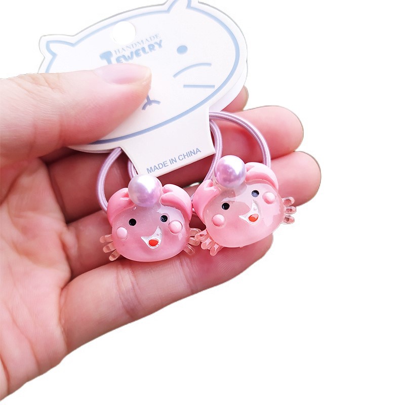 Set 2 Dây Cột Tóc Hình Động Vật Biển Dễ Thương Cho Bé Gái
