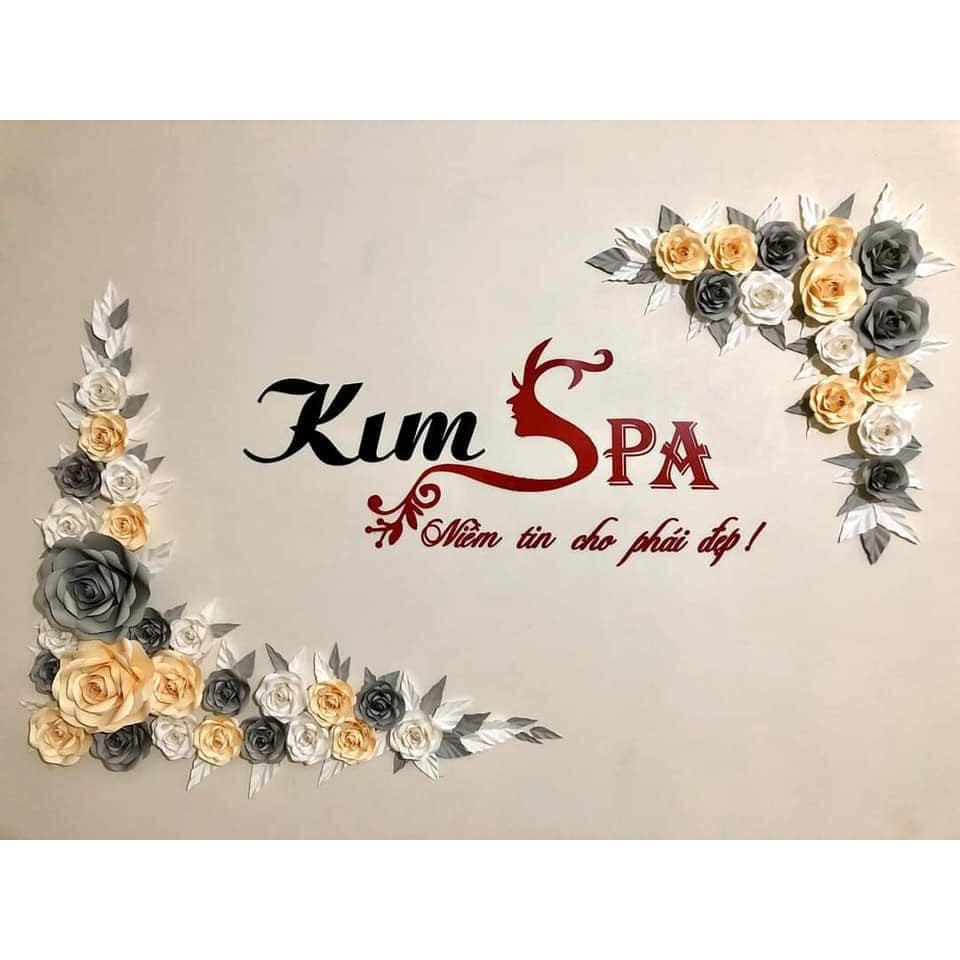 Bộ chữ tráng trí spa alu gương vàng Key Spa