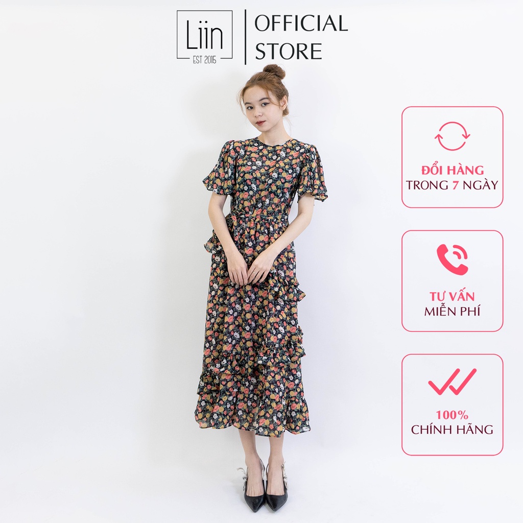 LIIN - Đầm nữ hoa voan tơ hai lớp | BigBuy360 - bigbuy360.vn