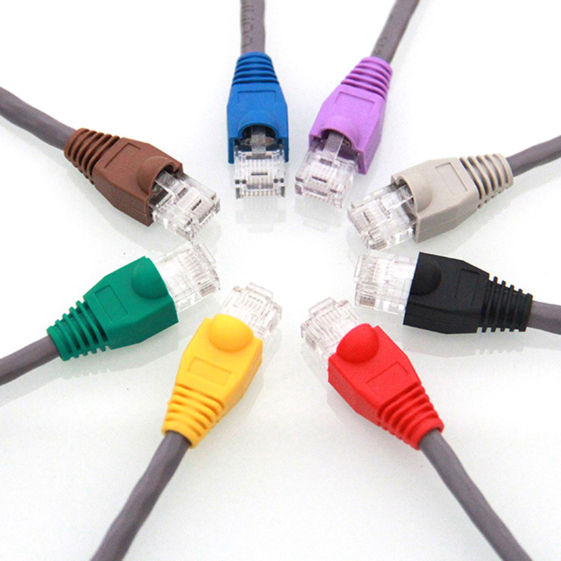 Set 20 Đầu Nối Dây Cáp Mạng Rj45 8p8c Cho Cat 5 / 5e / 6